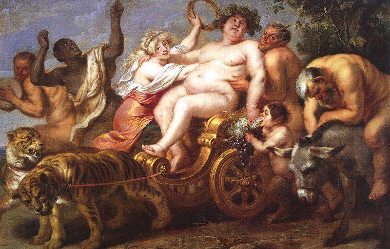 VOS, Cornelis de The Triumph of Bacchus wet